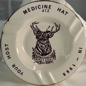 VTG Hycraft Medicine Hat Alberta Canada B.P.O.E. 1968 Elks Lodge Ashtray 22K G